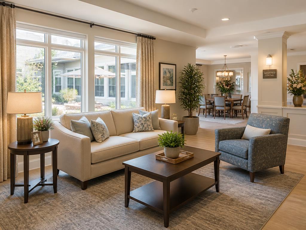 Bright, welcoming living space at an Imran Healthcare assisted living residence